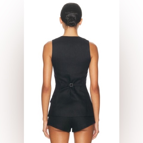 New! Helsa Linen Button Tunic Vest in Black 🖤 Small NWT! - Picture 6 of 15